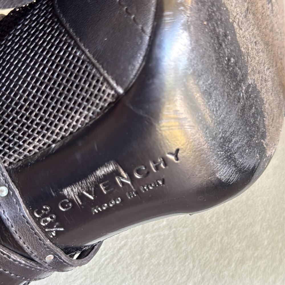 GIVENCHY leather mesh accent lace up boots - Picture 7 of 11